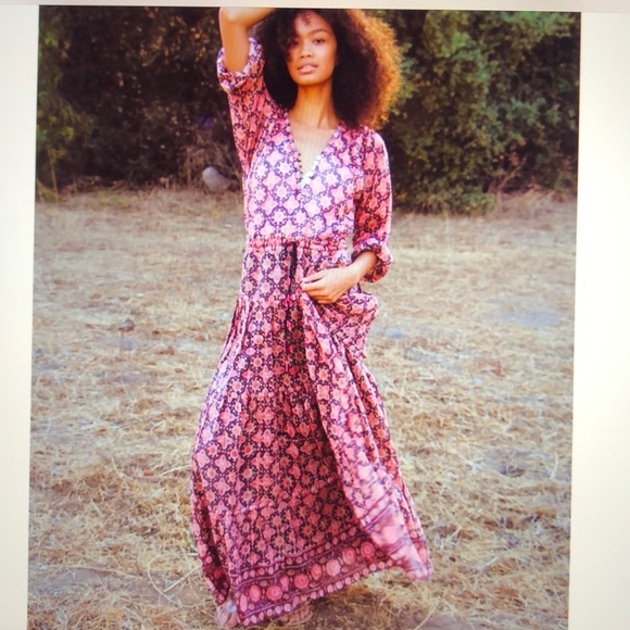 Alicia Bell Hand Block Print Maxi - Picture 2 of 7